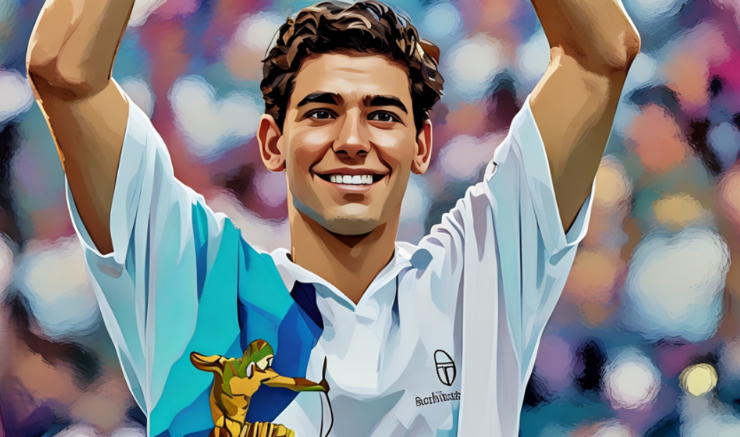 Pete Sampras as a young US Open champion in 1990